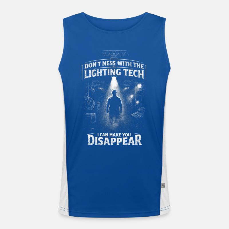 Lichttechniker Beleuchtungstechniker Funktionelles Kontrast-Tank Top für Männer 