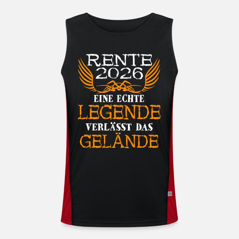 Rente 2026 Rentner Legende Funktionelles Kontrast-Tank Top für Männer 
