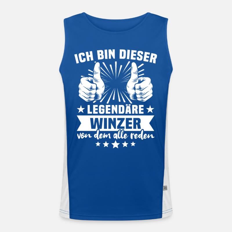 Winzer Legende Funktionelles Kontrast-Tank Top für Männer 