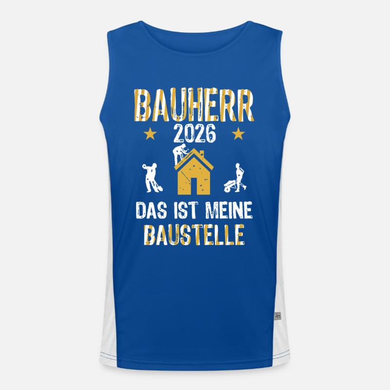 Client 2026 Site de construction Début des travaux Débardeur respirant contrasté Homme 