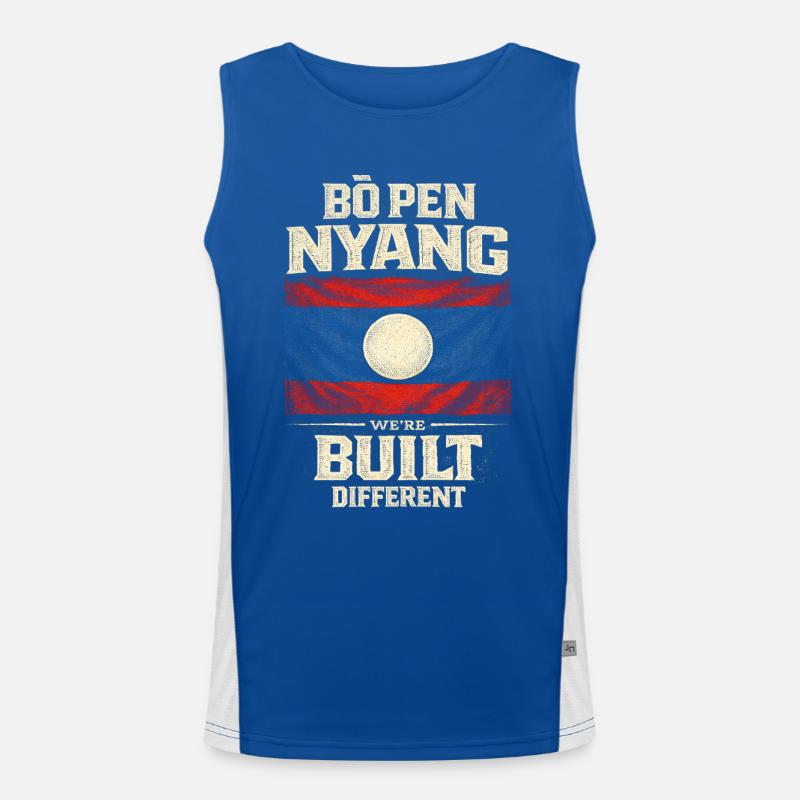 Laos Laotian Root Bo Pen Nyang Men's Functional Contrast Tank Top 