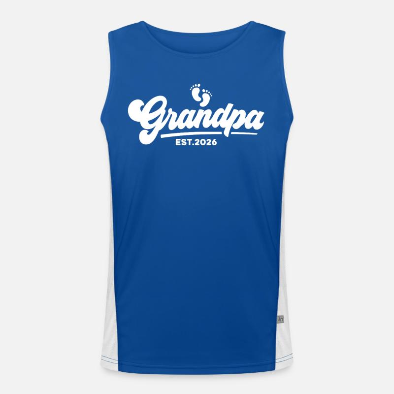 Opa 2026 - Stolzer Opa - Geschenkidee Funktionelles Kontrast-Tank Top für Männer 