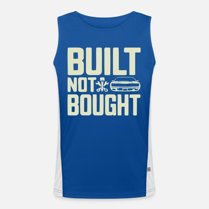 Built Not Bought Schrauber Statement Funktionelles Kontrast-Tank Top für Männer 