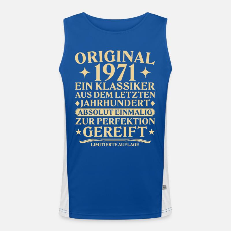Classique original de 1971 Siècle passé Débardeur respirant contrasté Homme 