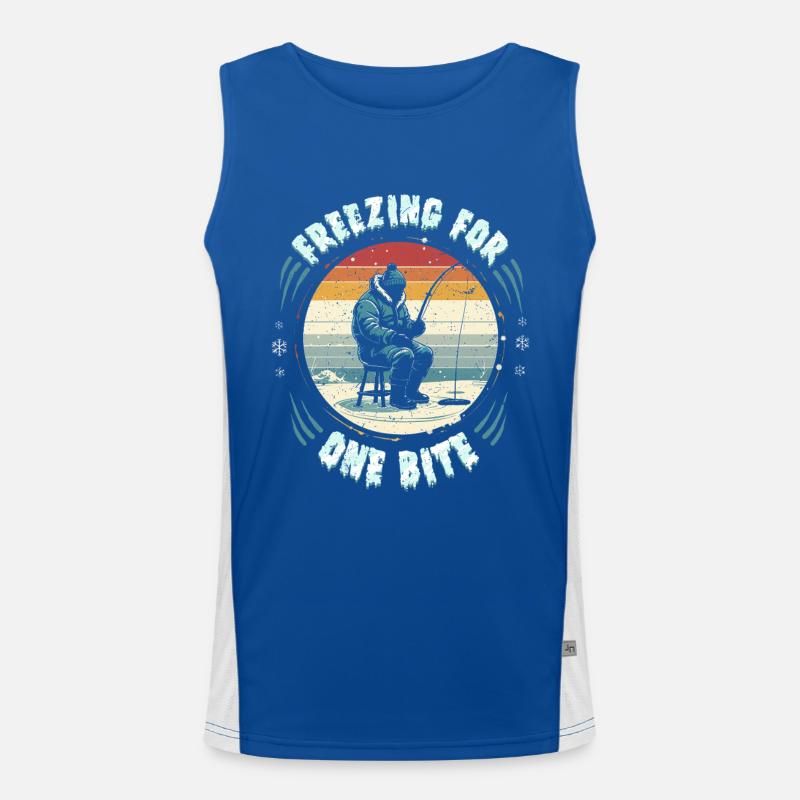 Eisangeln Funktionelles Kontrast-Tank Top für Männer 