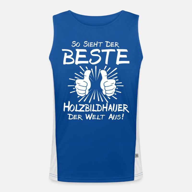 Bester Holzbildhauer Funktionelles Kontrast-Tank Top für Männer 
