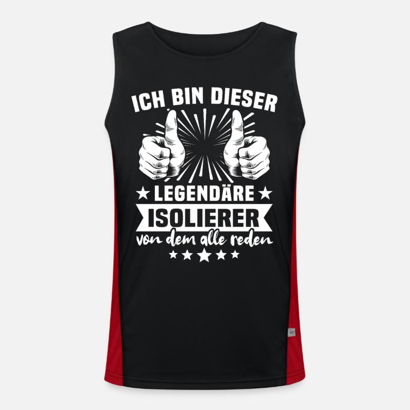 Insulator Legend - Men's Functional Contrast Tank Top  - black/red