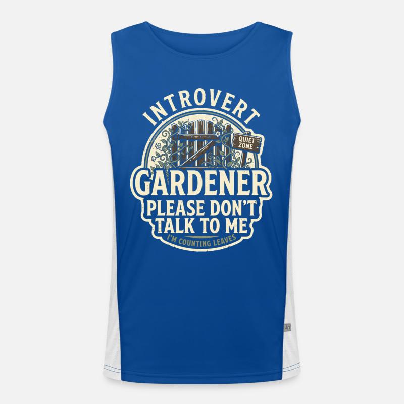 Introvert Gärtner Bitte Nicht Ansprechen Funktionelles Kontrast-Tank Top für Männer 