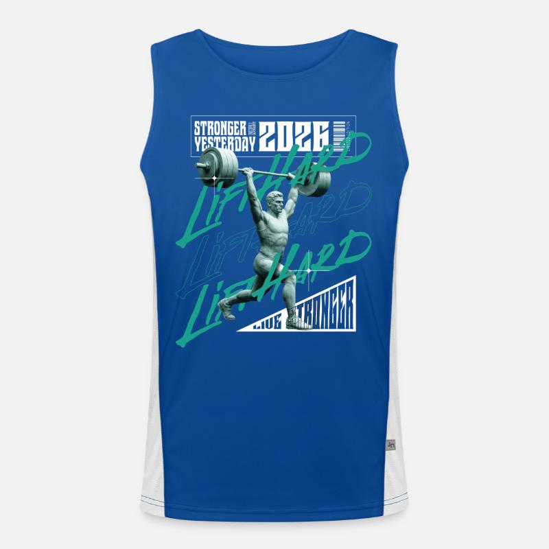 Gewichtheber-Mann, lila-rosa Lichtversion Funktionelles Kontrast-Tank Top für Männer 