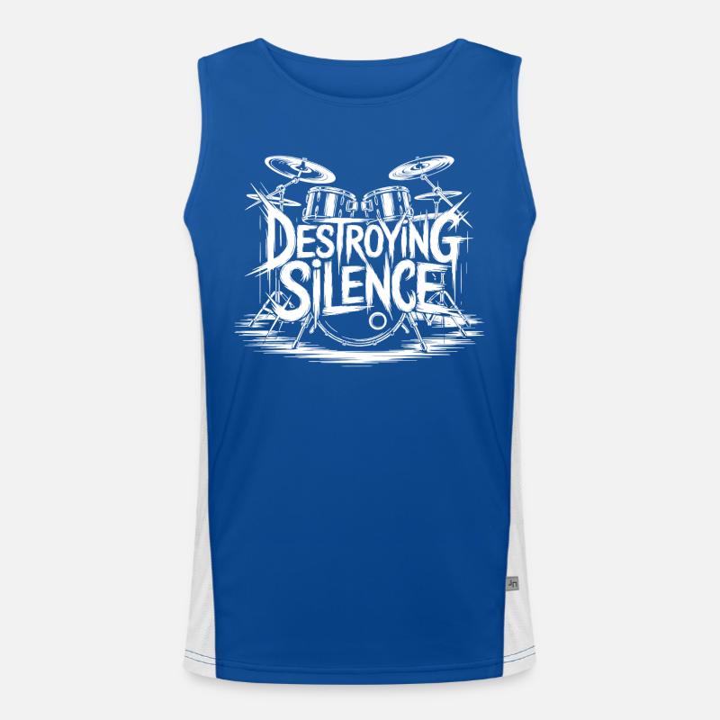 Schlagzeuger Drumset Design Funktionelles Kontrast-Tank Top für Männer 