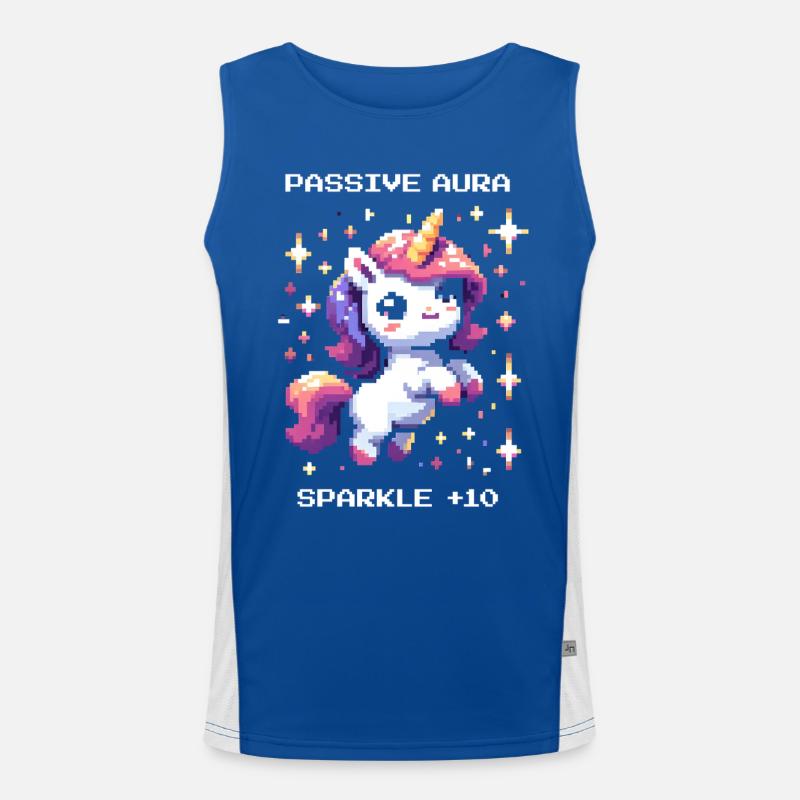 Passive Aura aktiv | Glitzer Bonus Funktionelles Kontrast-Tank Top für Männer 