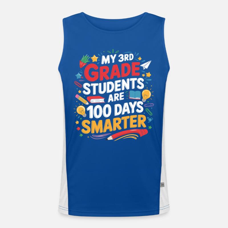 Third Class: 100 Days Smarter Men's Functional Contrast Tank Top 
