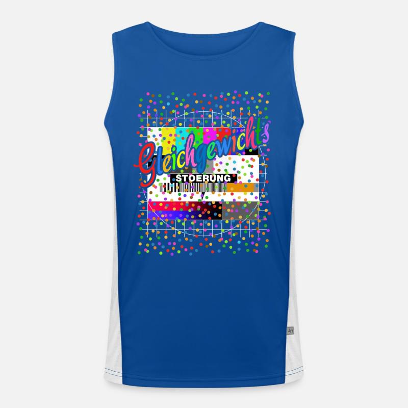 Balance Disorder Test Pattern Costume Carnival Men's Functional Contrast Tank Top 