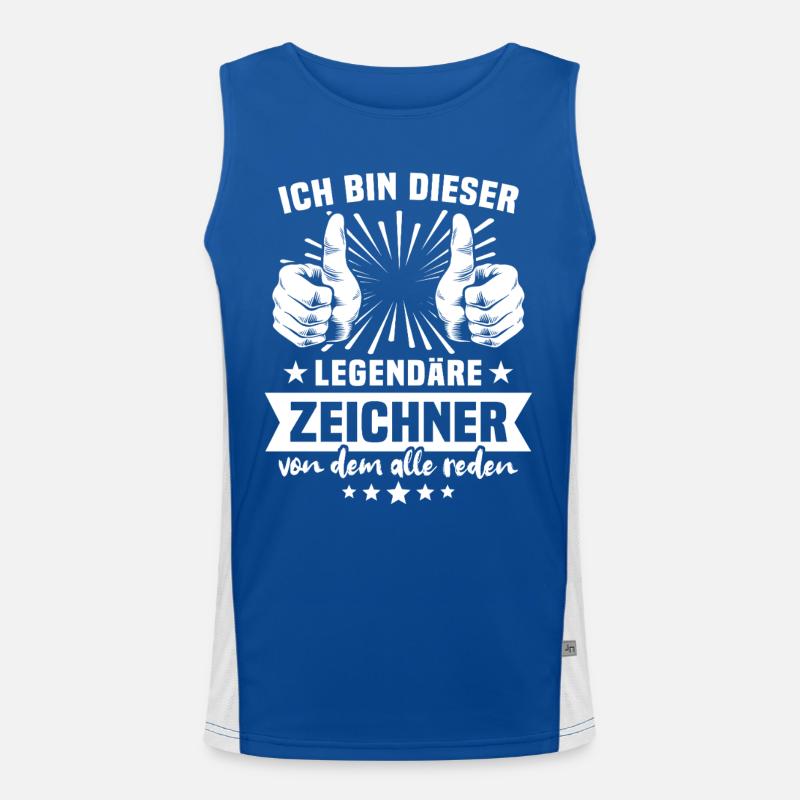 Zeichner Legende Funktionelles Kontrast-Tank Top für Männer 