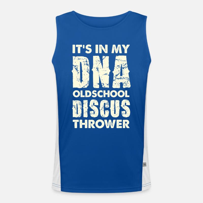 DNA Oldschool Diskuswerfer Funktionelles Kontrast-Tank Top für Männer 