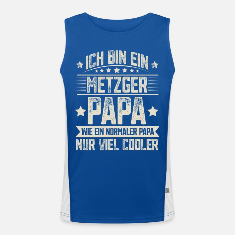 Metzger Papa Funktionelles Kontrast-Tank Top für Männer 