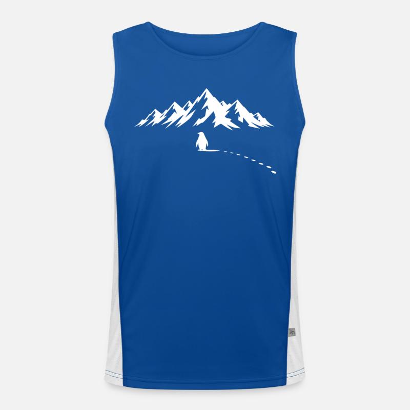 Pinguin Eisberg Funktionelles Kontrast-Tank Top für Männer 