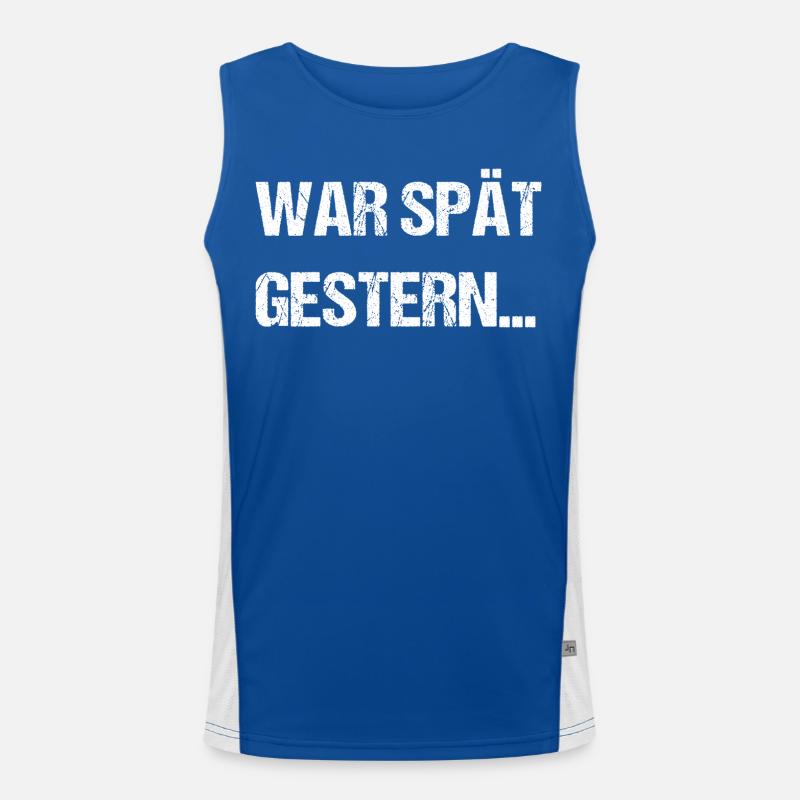 Morgenmuffel Spruch Funktionelles Kontrast-Tank Top für Männer 