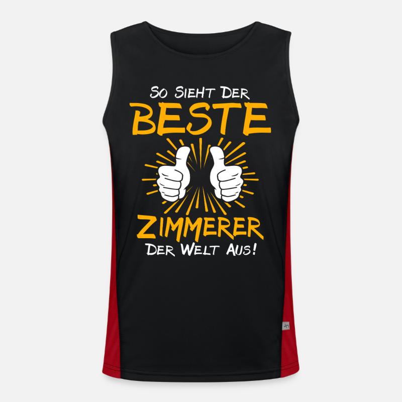 Zimmerer Geschenkidee Funktionelles Kontrast-Tank Top für Männer 