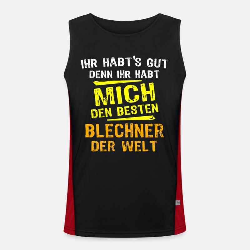 Blechner Geschenk Funktionelles Kontrast-Tank Top für Männer 