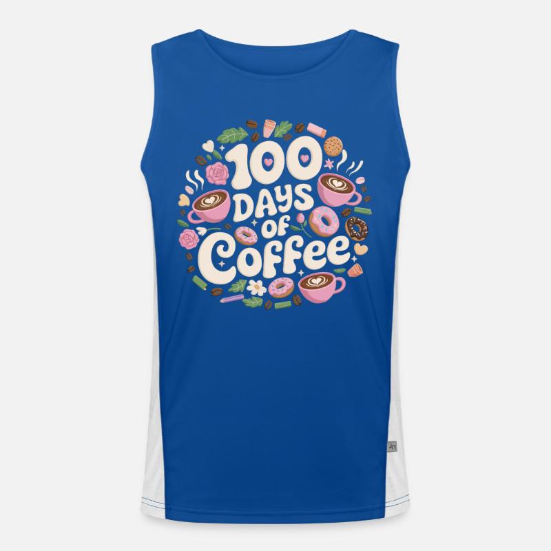 Conception du cercle de café 100 Days Débardeur respirant contrasté Homme 