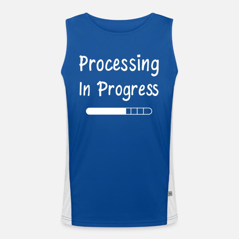 Processing In Progress Ladebalken Statement Funktionelles Kontrast-Tank Top für Männer 
