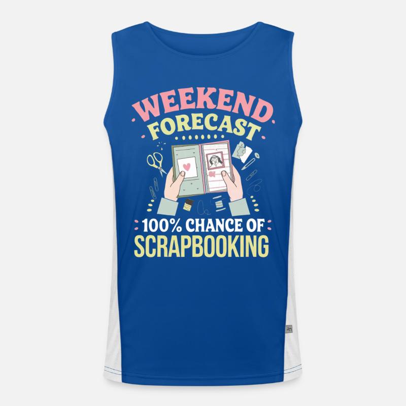 Wochenende Scrapbooking Vorhersage Funktionelles Kontrast-Tank Top für Männer 