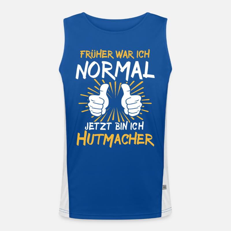 Hutmacher Spruch Funktionelles Kontrast-Tank Top für Männer 