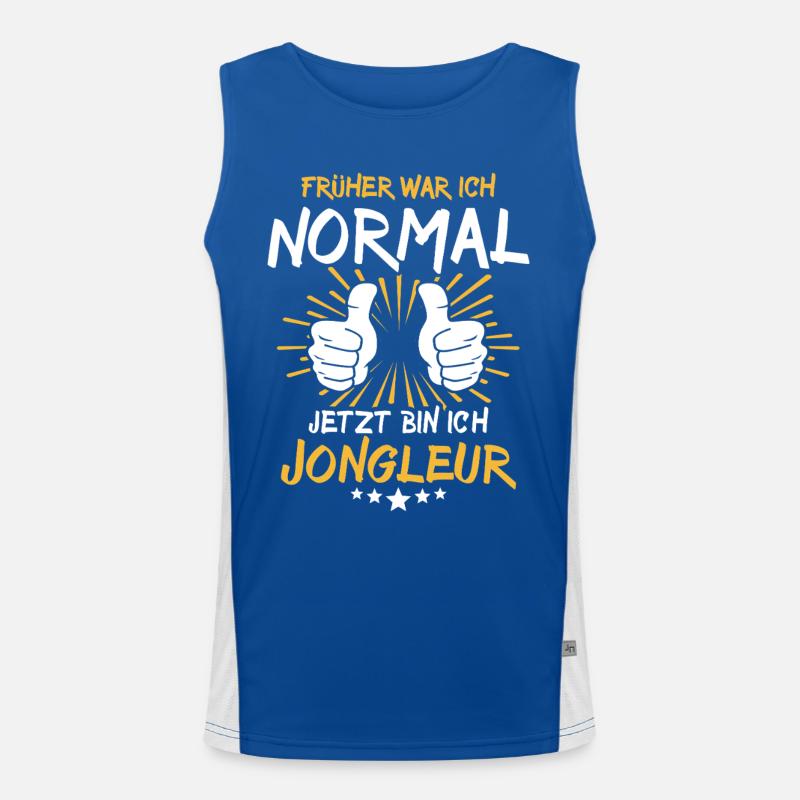 Jongleur Spruch Funktionelles Kontrast-Tank Top für Männer 