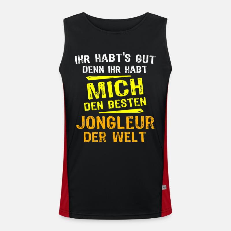 Juggler Gift Men's Functional Contrast Tank Top 