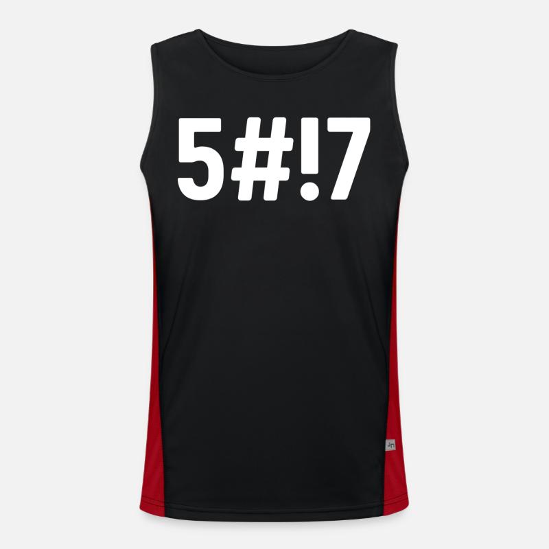 Shit Coded - Men's Functional Contrast Tank Top  - black/red