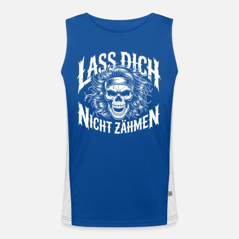 Don't Let Yourself Tame Skull Design Men's Functional Contrast Tank Top 