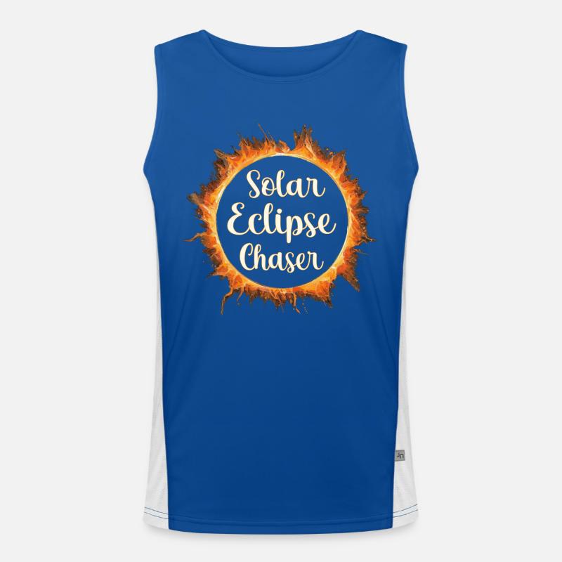 Solar eclipse chaser Men's Functional Contrast Tank Top 
