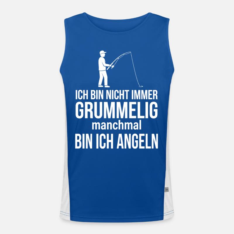 Not always grumpy, sometimes fishing Men's Functional Contrast Tank Top 