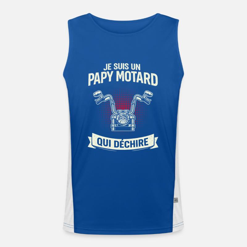 Opa-Biker, der Geburtstagsgeschenk-Idee reißt Funktionelles Kontrast-Tank Top für Männer 
