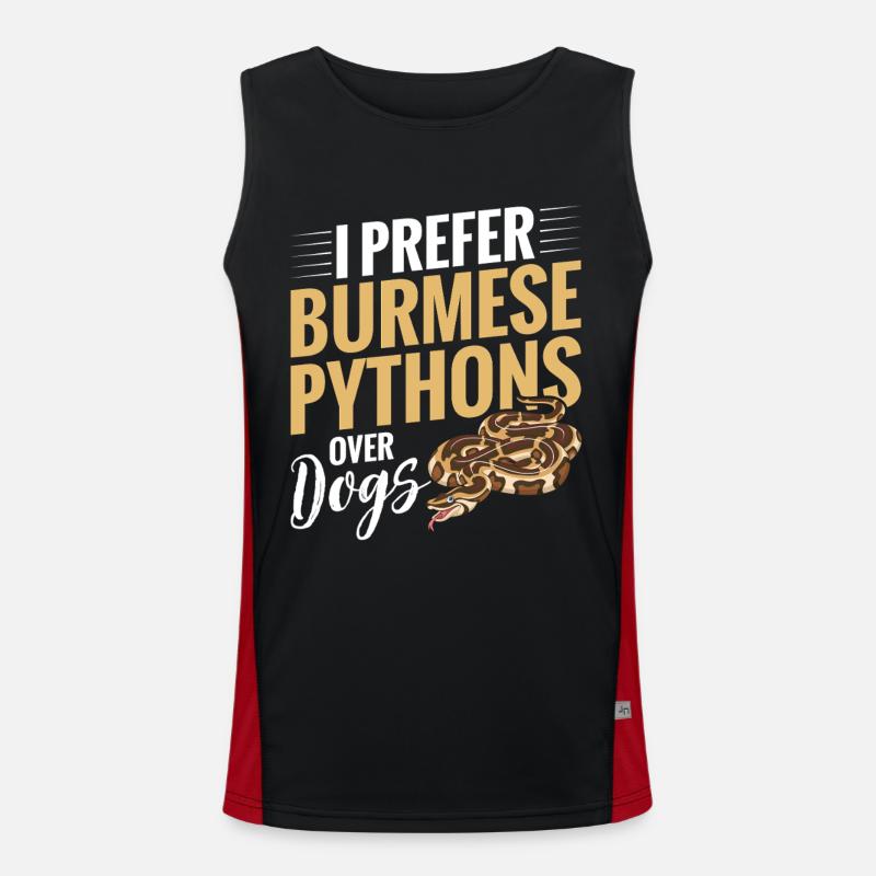 Python birman Stuff Reptile Foos Propriétaire de serpent Débardeur respirant contrasté Homme 