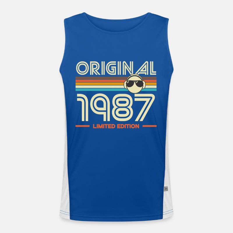 Original 1987 Edition Retro Men's Functional Contrast Tank Top 