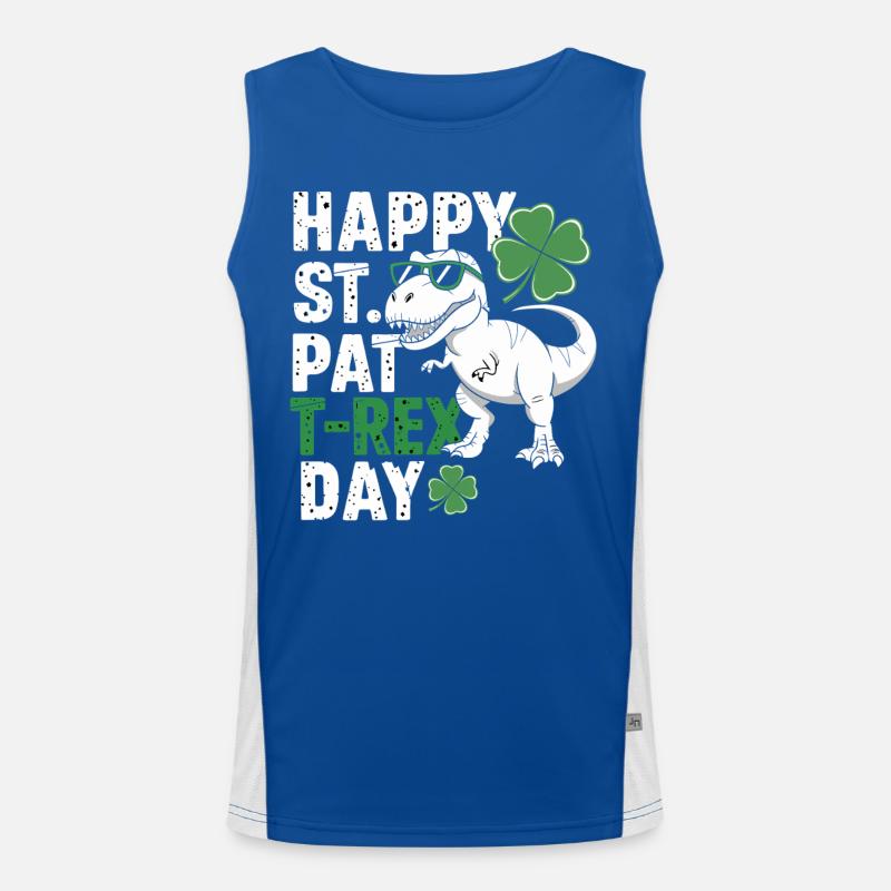 T-Rex pour la Saint-Patrick Débardeur respirant contrasté Homme 