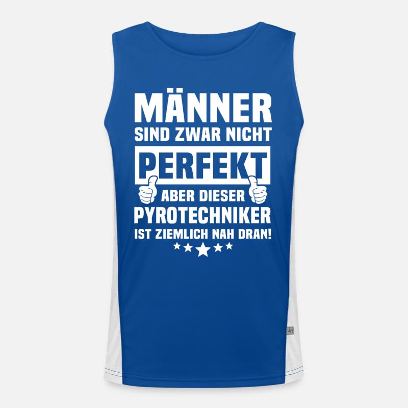 Pyrotechniker Funktionelles Kontrast-Tank Top für Männer 