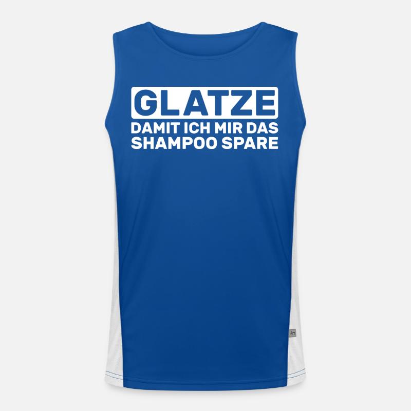 Baldness So that I save the shampoo Men's Functional Contrast Tank Top 