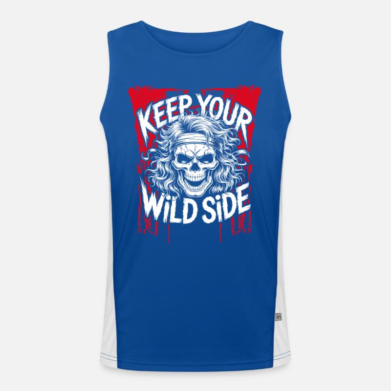Behalte deine Wilde Seite Funktionelles Kontrast-Tank Top für Männer 