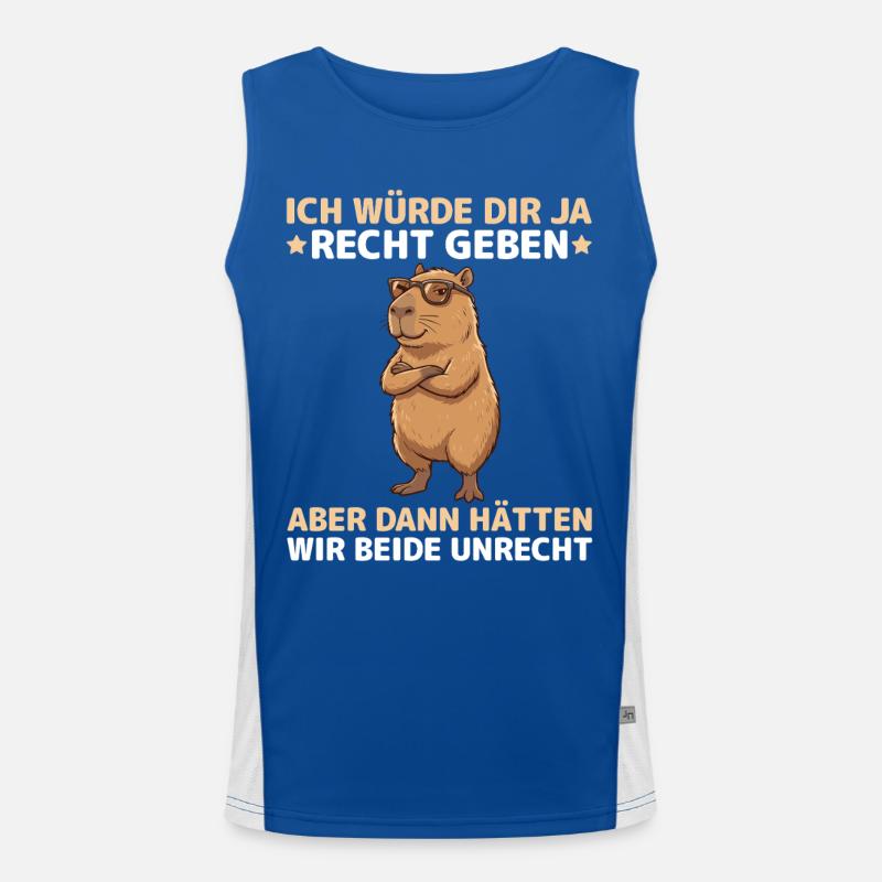 Capybara saying: Then we would both be wrong Men's Functional Contrast Tank Top 