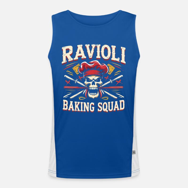 Ravioli Baking Squad Funktionelles Kontrast-Tank Top für Männer 