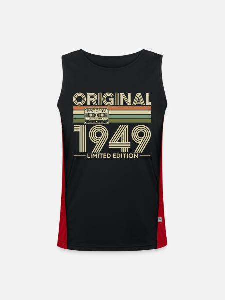 Original 1949 Limited Edition Retro - Men's Functional Contrast Tank Top - black/red