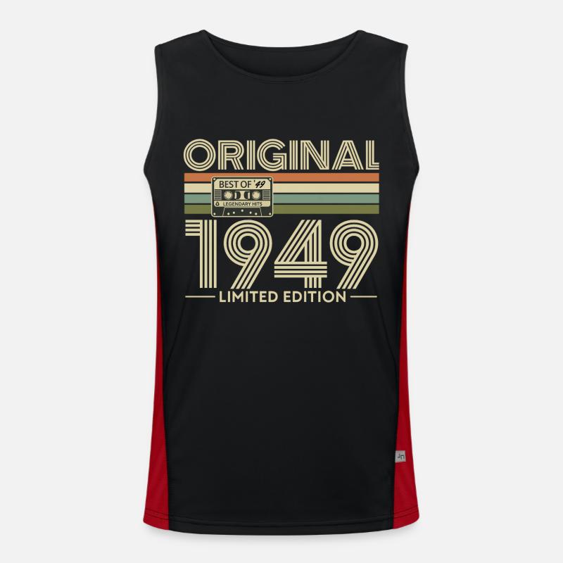 Original 1949 Limited Edition Retro Funktionelles Kontrast-Tank Top für Männer 