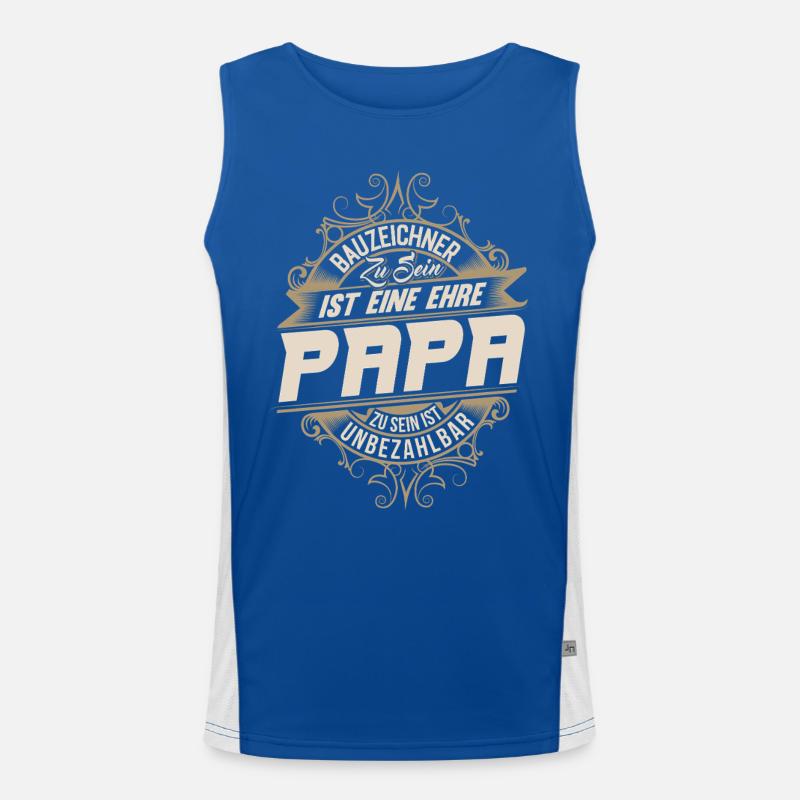 Draughtsman Dad Men's Functional Contrast Tank Top 