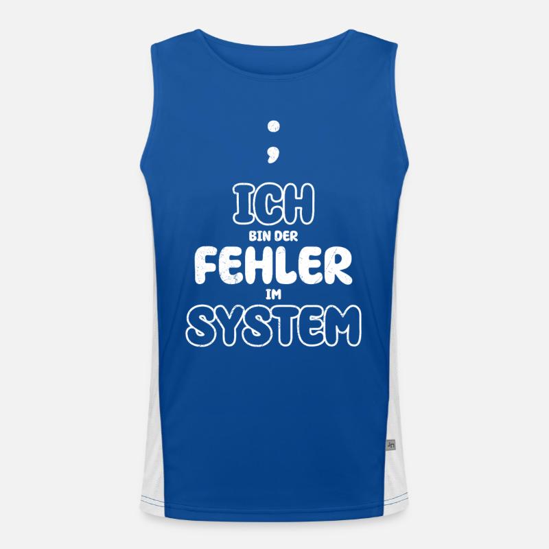 Computer ICH BIN DER FEHLER IM SYSTEM LUSTIG Funktionelles Kontrast-Tank Top für Männer 