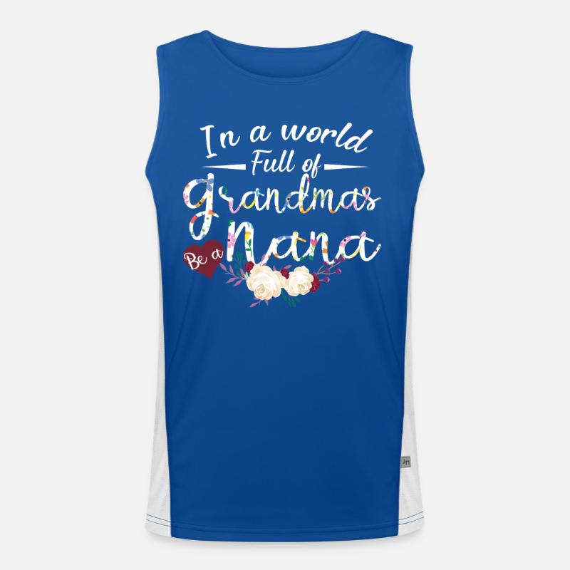 Nana-Blumenhemd Geschenk zum Muttertag der Großmutter Funktionelles Kontrast-Tank Top für Männer 