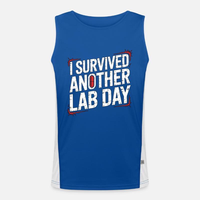 Pharmacist Student I Survived Another Medicine Funktionelles Kontrast-Tank Top für Männer 