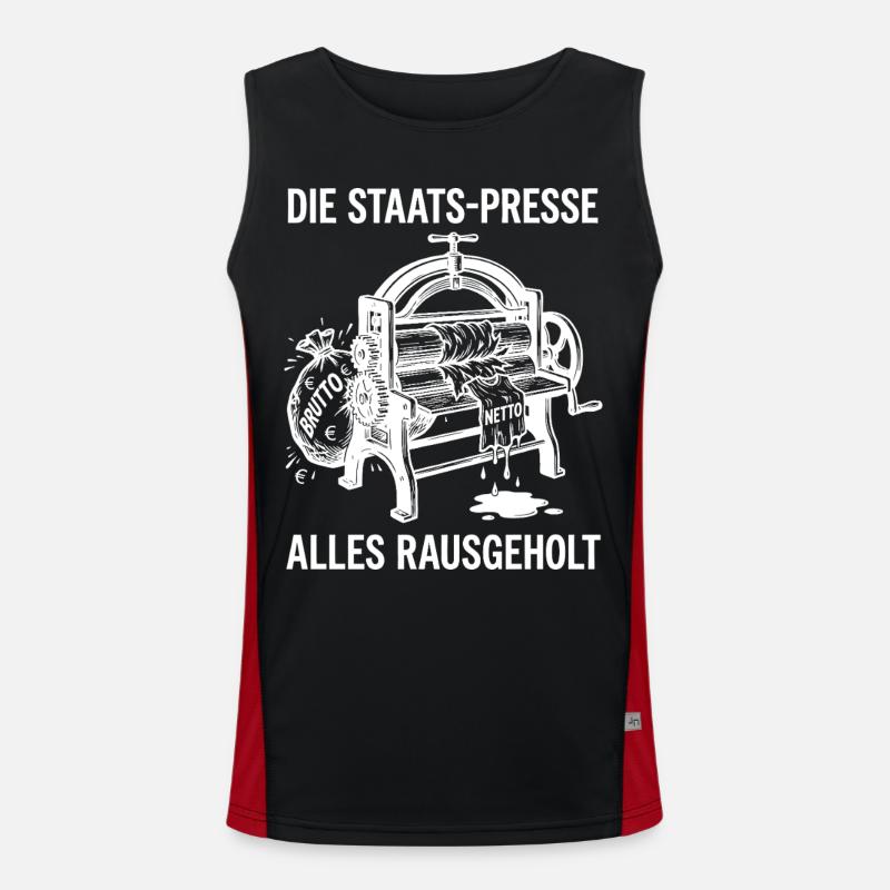 Statspressen gjorde alt for å gjøre det. - Funksjonell kontrast-singlet for menn - svart/rød